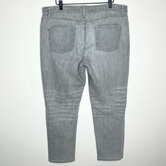 EILEEN FISHER light gray stretch slim jeans size 14 - Picture 4 of 6